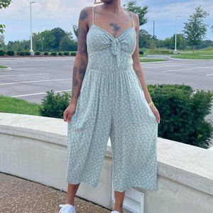 As U Wish Green Floral Jumpsuit